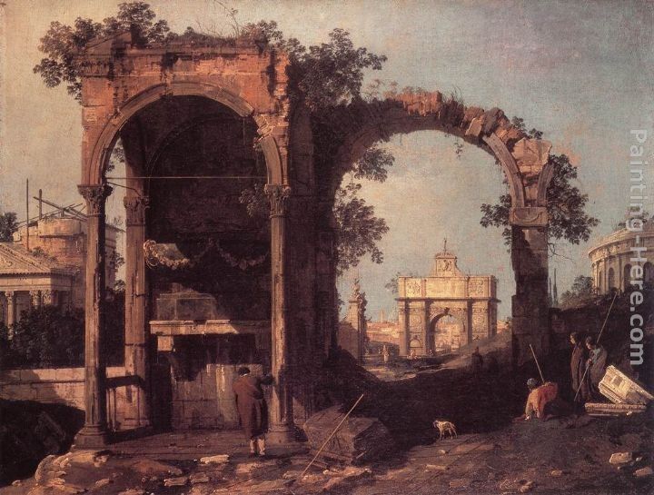 Canaletto Capriccio Ruins and Classic Buildings